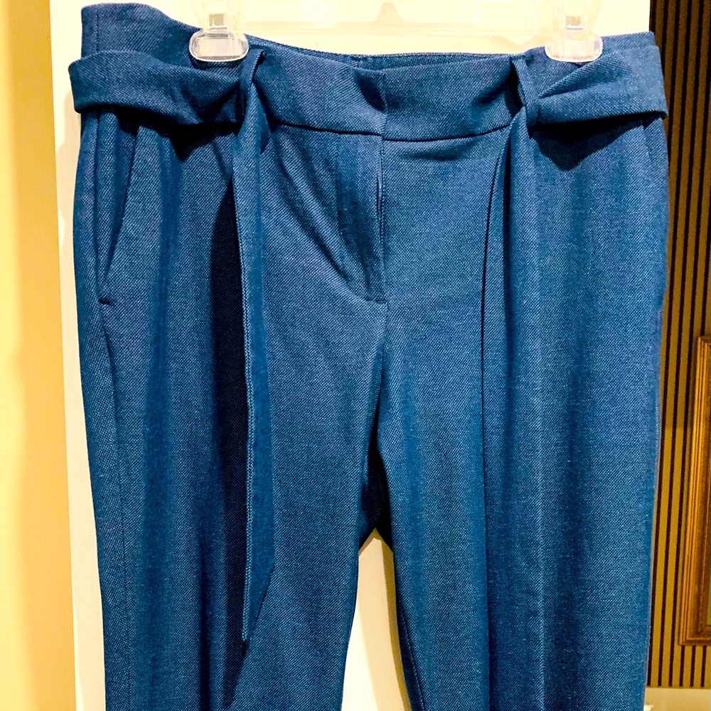 Loft pants in denim. Size 10. Marisa fit with a matching belt.